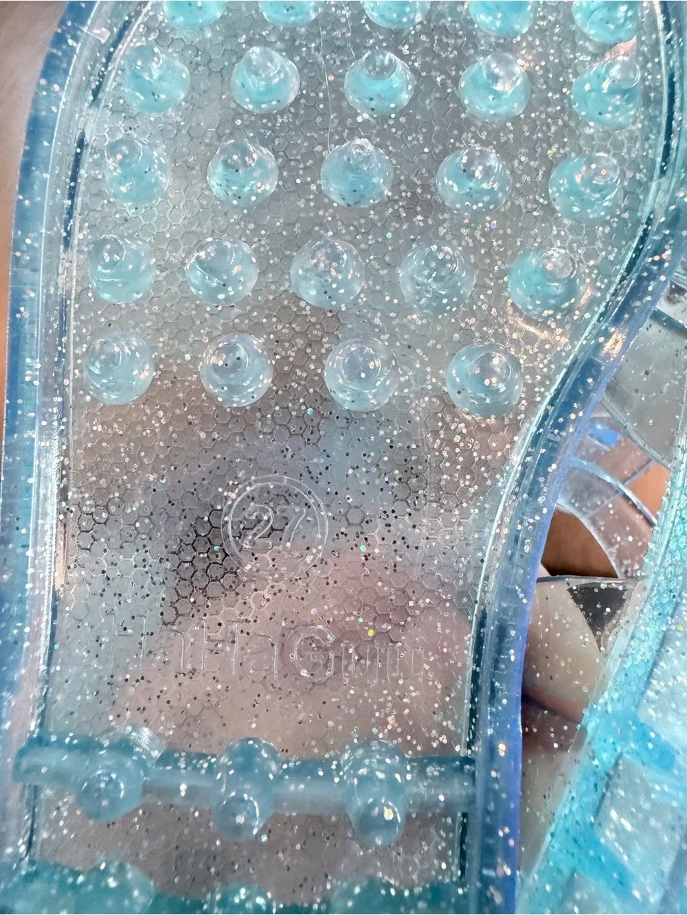 NWOT Toddler Size 10 (27) Sparkle Jelly Sandals - Blue
